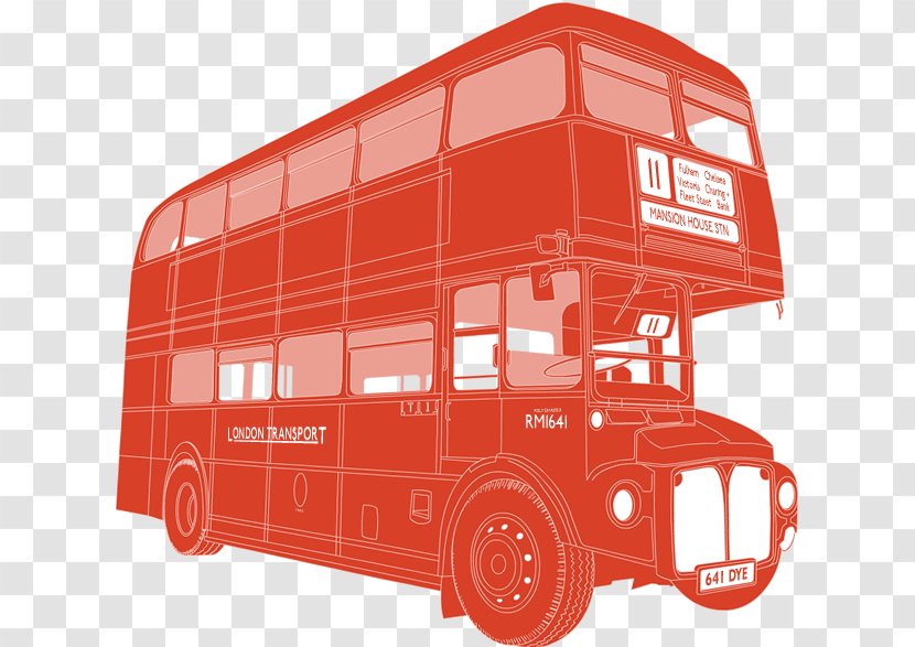 AEC Routemaster Double-decker Bus Car - Mode Of Transport - Tourists Clipart Transparent PNG