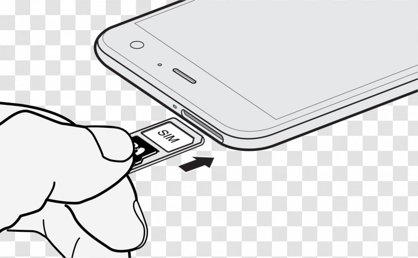HTC U11+ U Play IPhone Subscriber Identity Module - Line Art - Sd Card Transparent PNG