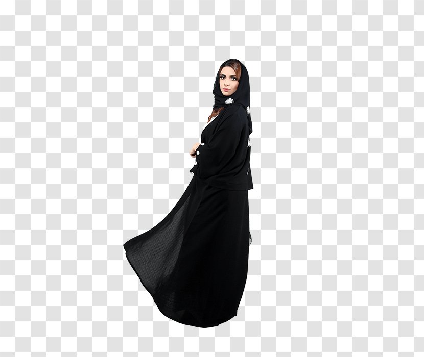 Abaya Black - Neck - Aline Hood Transparent PNG