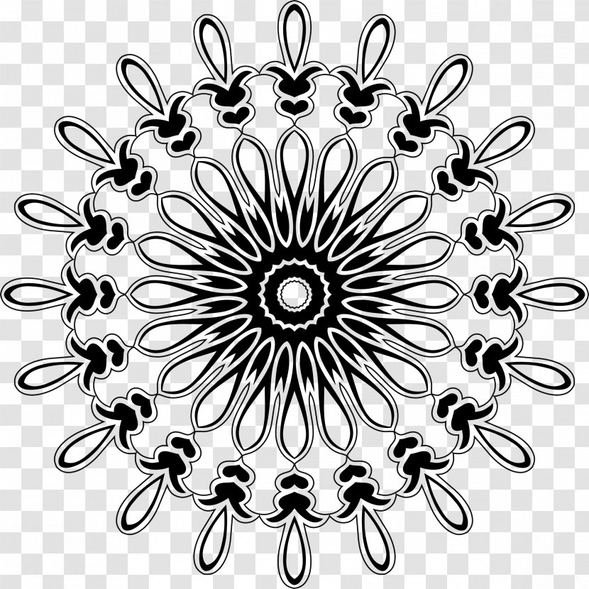 Cassandra Remixes Techno Disc Jockey - Flower - Mandala Contour Transparent PNG