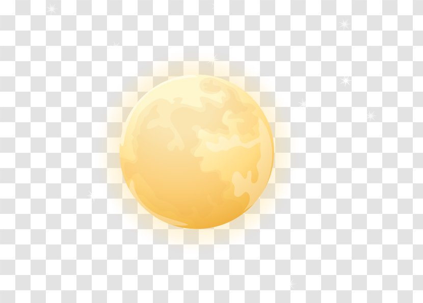 Yellow Sphere Computer Wallpaper - Beautiful Moon Transparent PNG