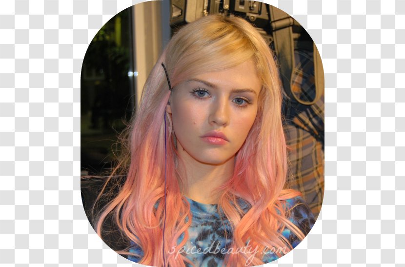 Blond Hair Coloring Feathered Bangs - Eyebrow Transparent PNG