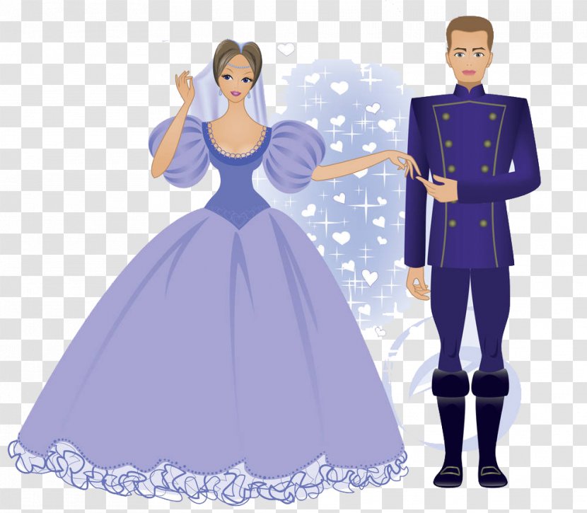Princess Photography Nobility Illustration - Frame - The Prince And Are Holding Hands Transparent PNG
