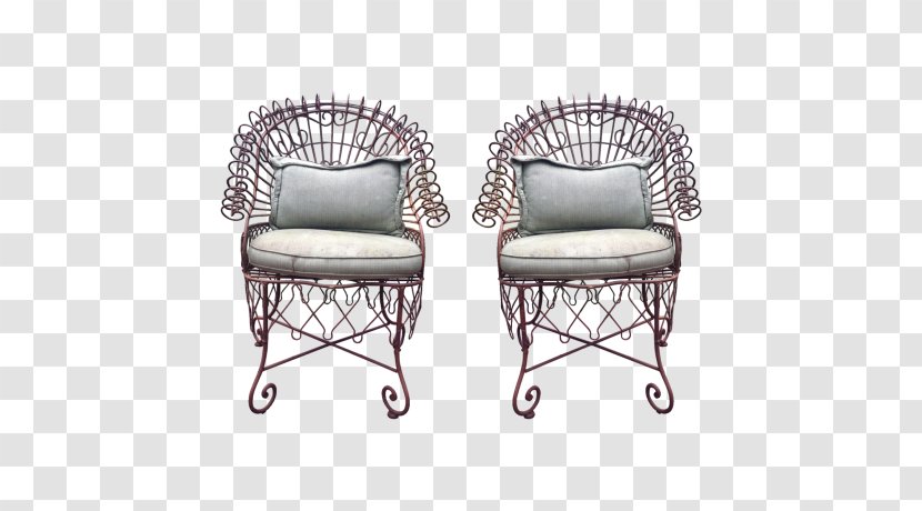 Chair Garden Furniture Wrought Iron Cushion - Armrest - Traditional Brown Living Room Design Ideas Transparent PNG