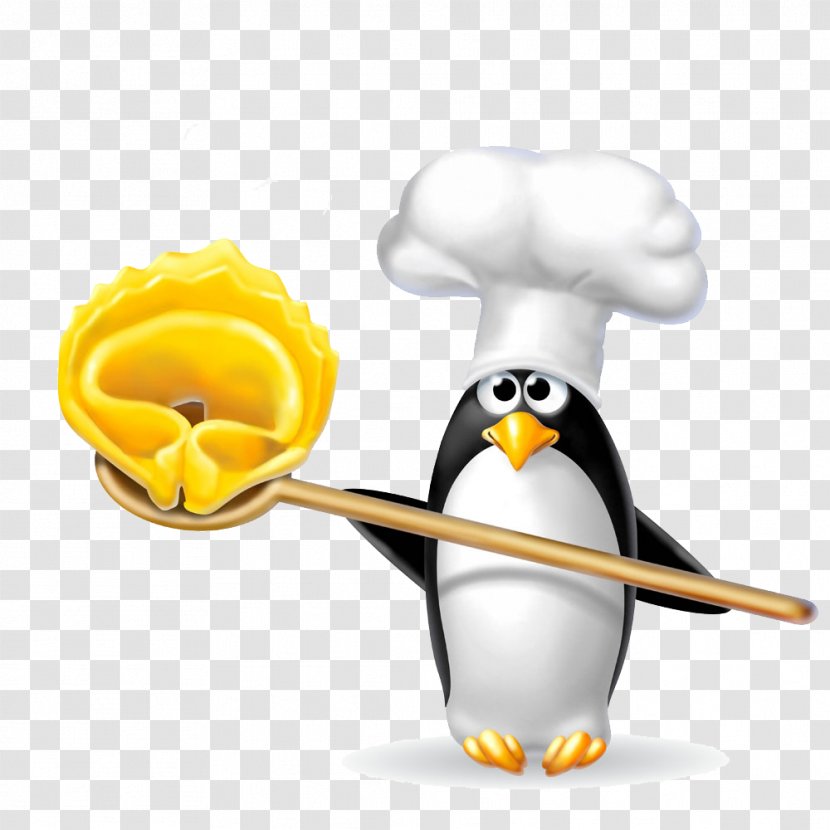 Penguin Chef Cooking Food - Animation - Cartoon Cook Transparent PNG
