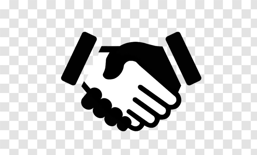 Handshake - Gesture - Blackandwhite Symbol Transparent PNG