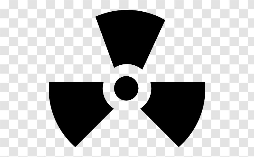 Nuclear Power Radioactive Decay Weapon Symbol Clip Art - Black And White Transparent PNG