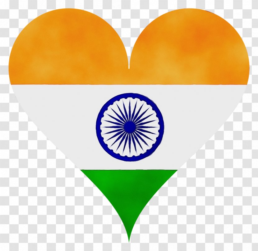 India Independence Day Background Watercolor - Symbol - Heart Transparent PNG