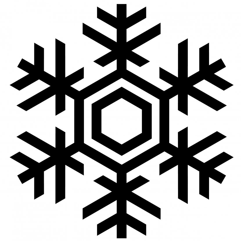 Snowflake Euclidean Vector Clip Art - Monochrome Photography - Silhouette Cliparts Transparent PNG