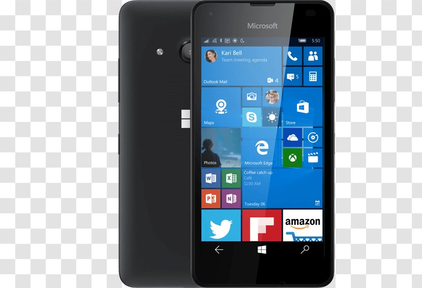 Microsoft Lumia 550 650 4G Windows 10 Mobile Corporation - Portable Communications Device - Smartphone Transparent PNG