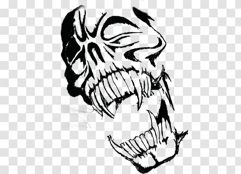 Metallica Black And White Skull Logo - Cartoon Transparent PNG