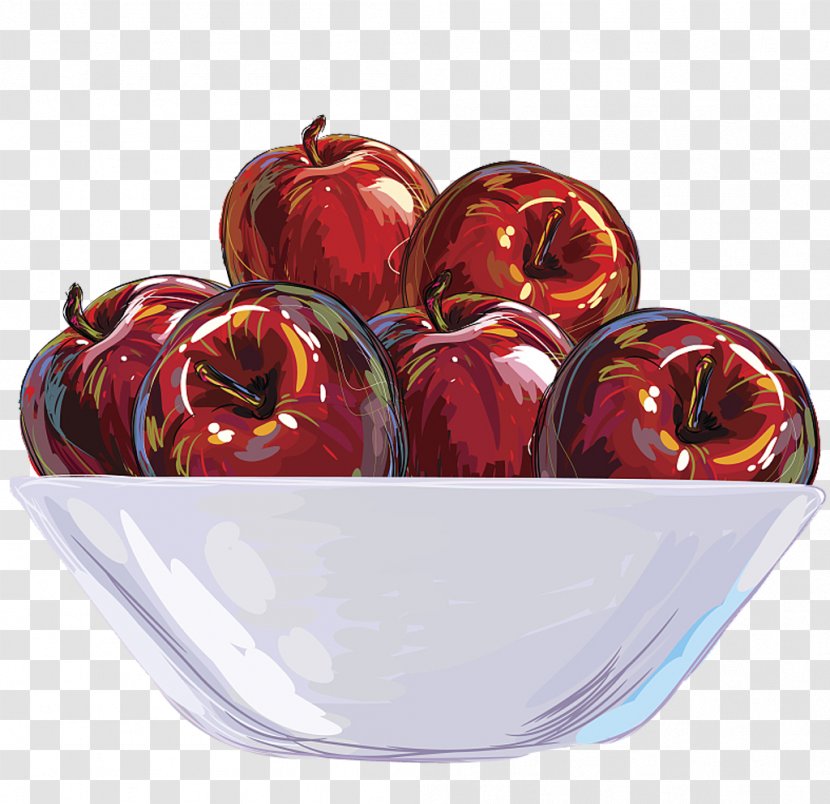 Fruit Apple Bowl Illustration - Tableware - An Transparent PNG