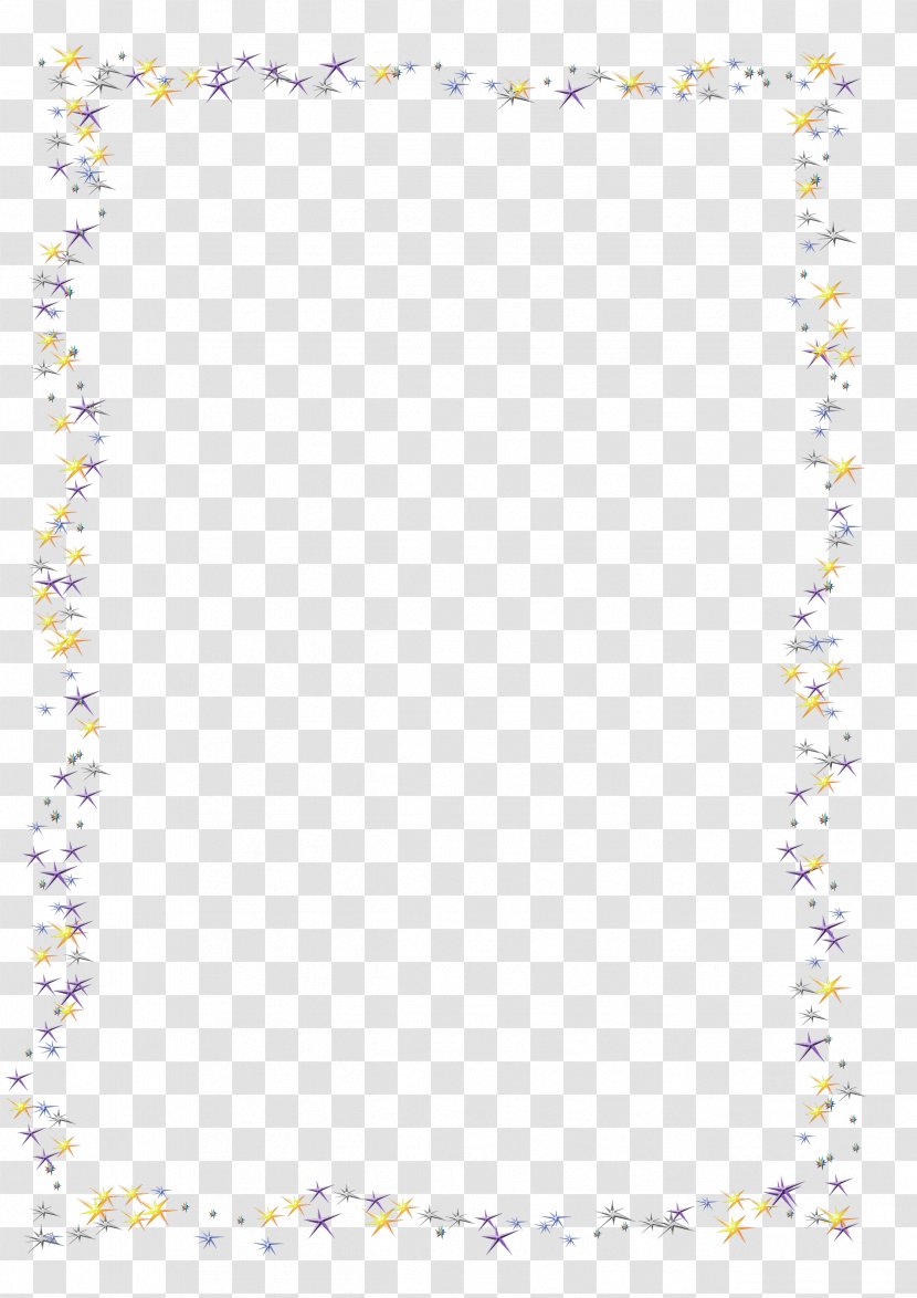 Paper Picture Frames Area Rectangle - Star Frame Transparent PNG