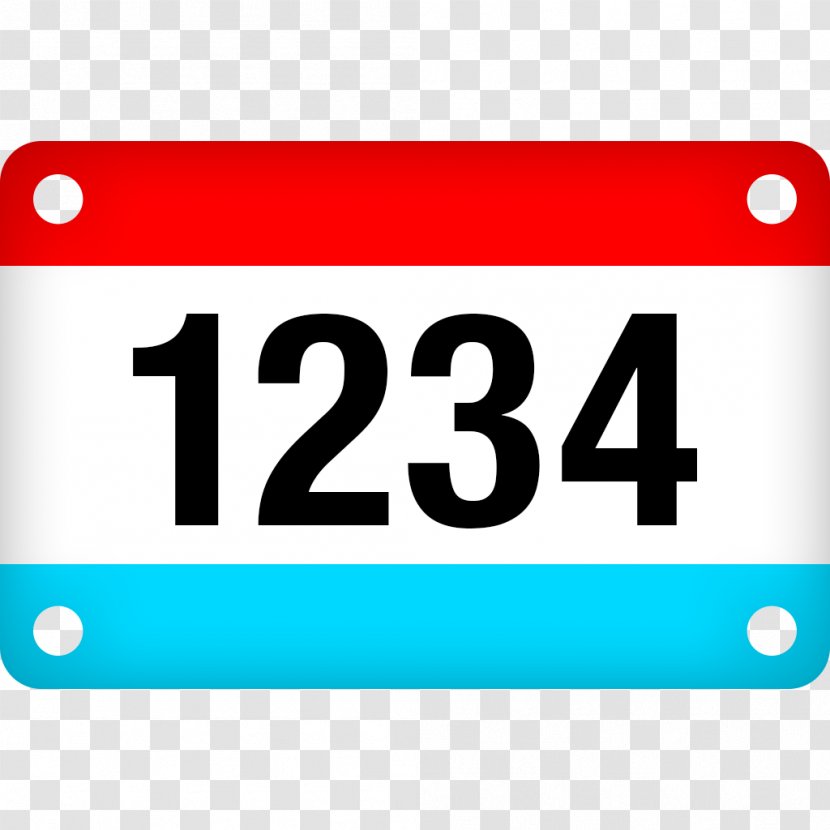 Vehicle License Plates Car Decal Ford Fiesta Mondeo - Area - Marathon Number Transparent PNG