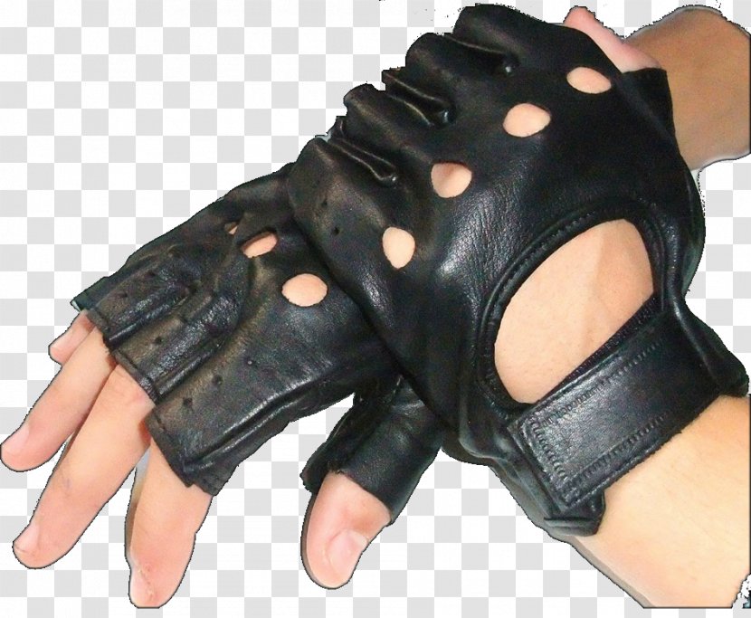 Finger Driving Glove Leather Digit - Bicycle - Half Off Transparent PNG