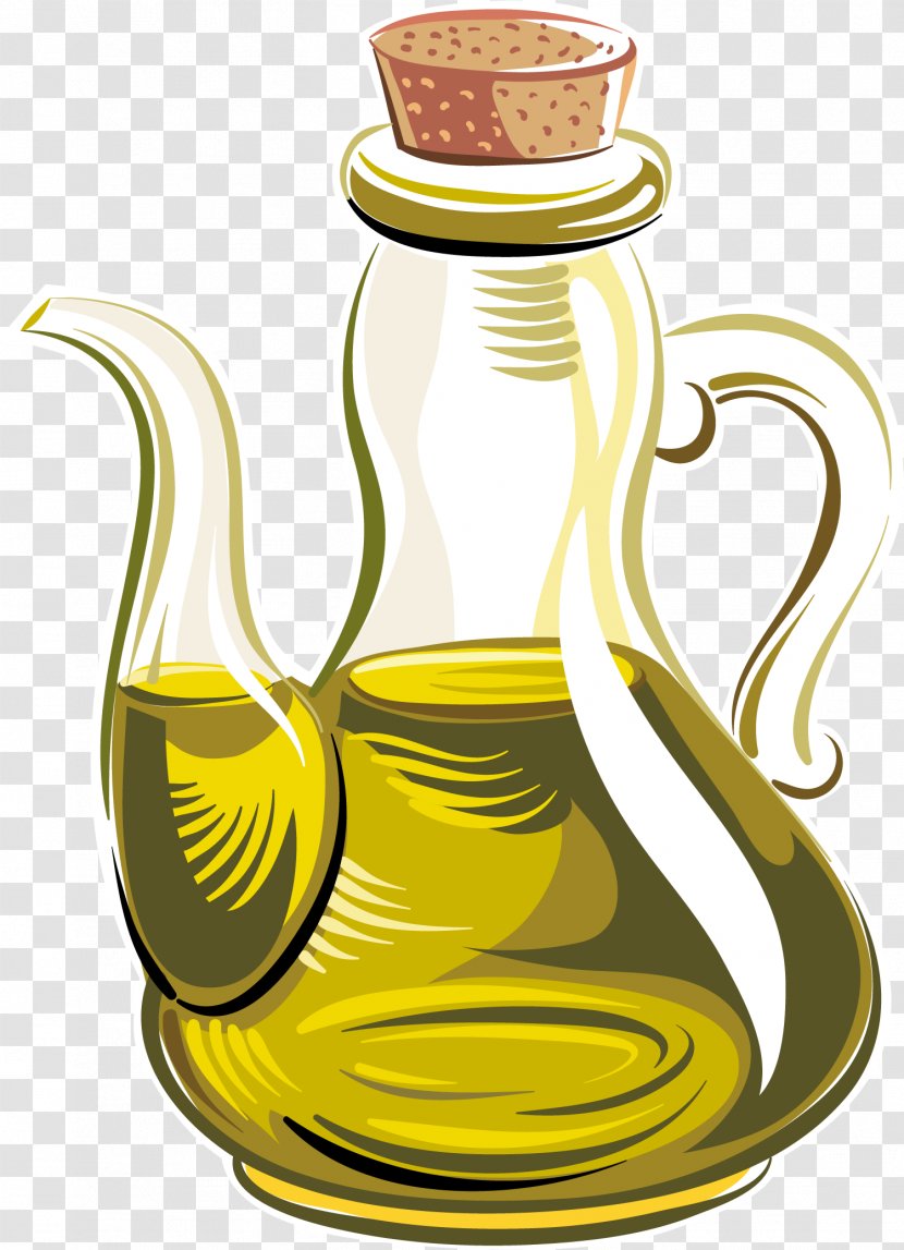 Olive Oil Food - Cruet - Cartoon Vector Pot Transparent PNG