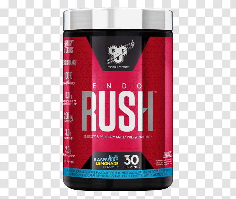 Dietary Supplement BSN Endorush Pre-Workout Bodybuilding Exercise - Optimum Nutrition Gold Standard Preworkout - Drinks Discount Transparent PNG