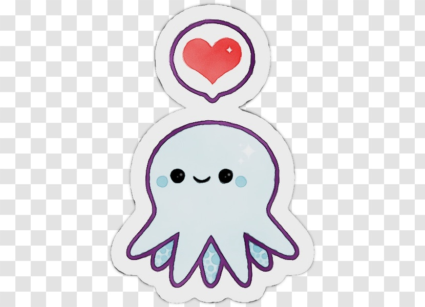 Sticker Octopus Cuteness Kawaii Zazzle Transparent PNG