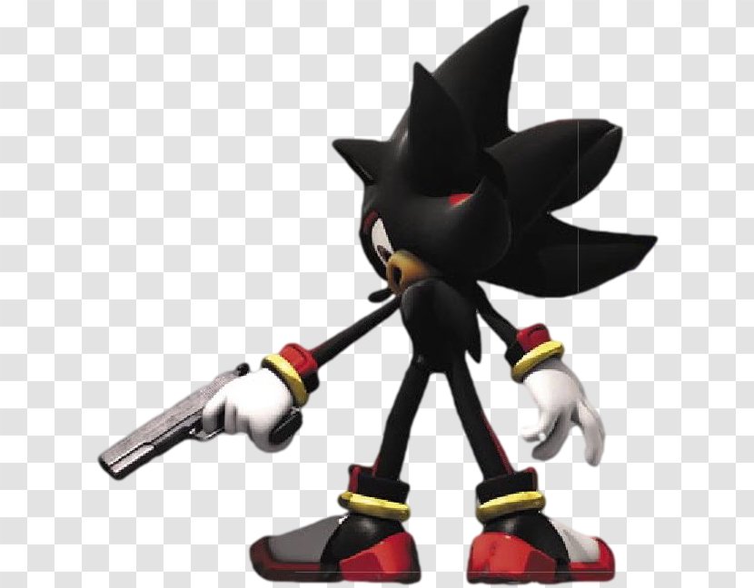 Shadow The Hedgehog Sonic & Sega All-Stars Racing Battle Generations - Action Figure - Back Transparent PNG