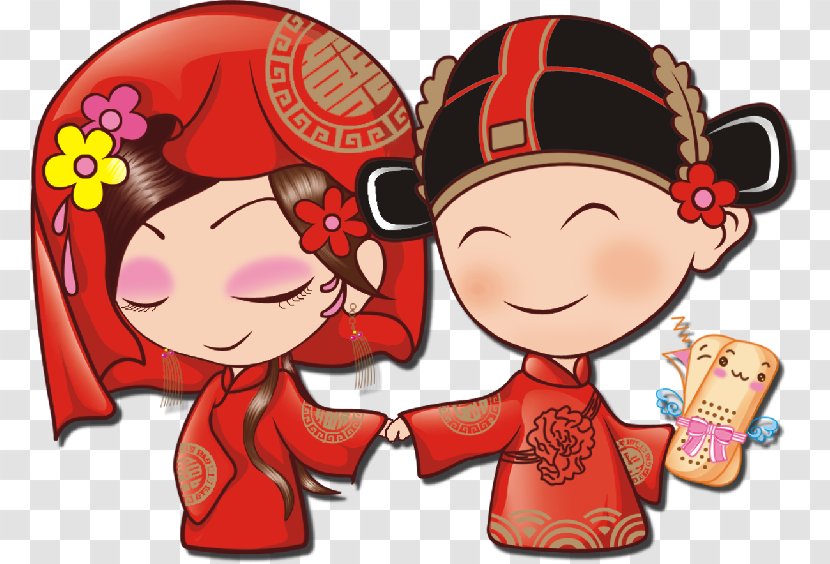 China Wedding Photography Chinese Marriage - Ox - Cute Cartoon Pictures Transparent PNG