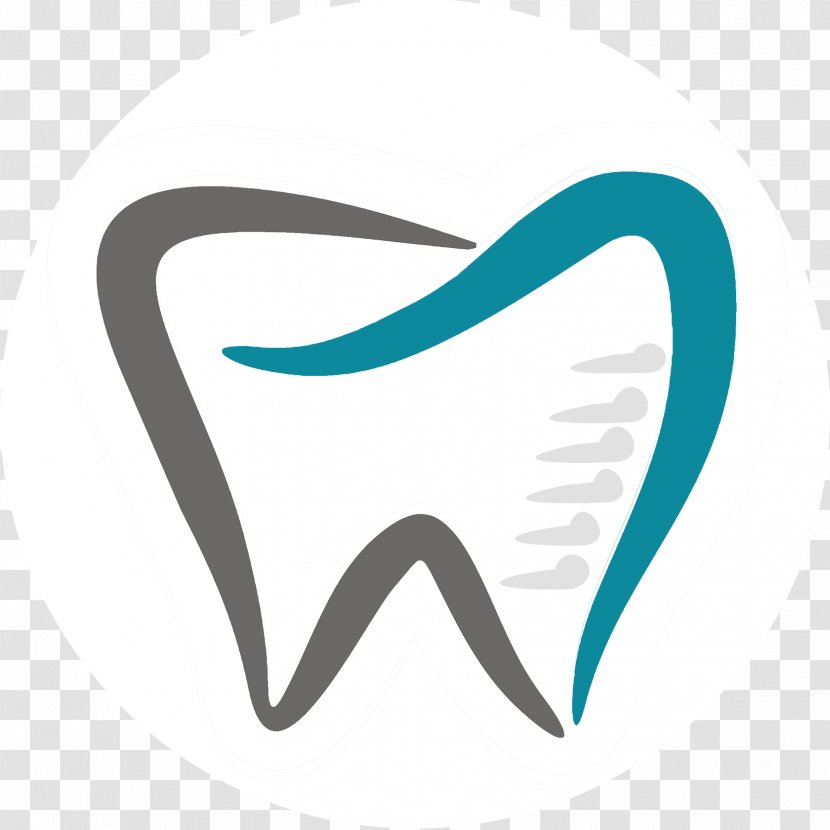 Tooth Cartoon - White - Teal Transparent PNG
