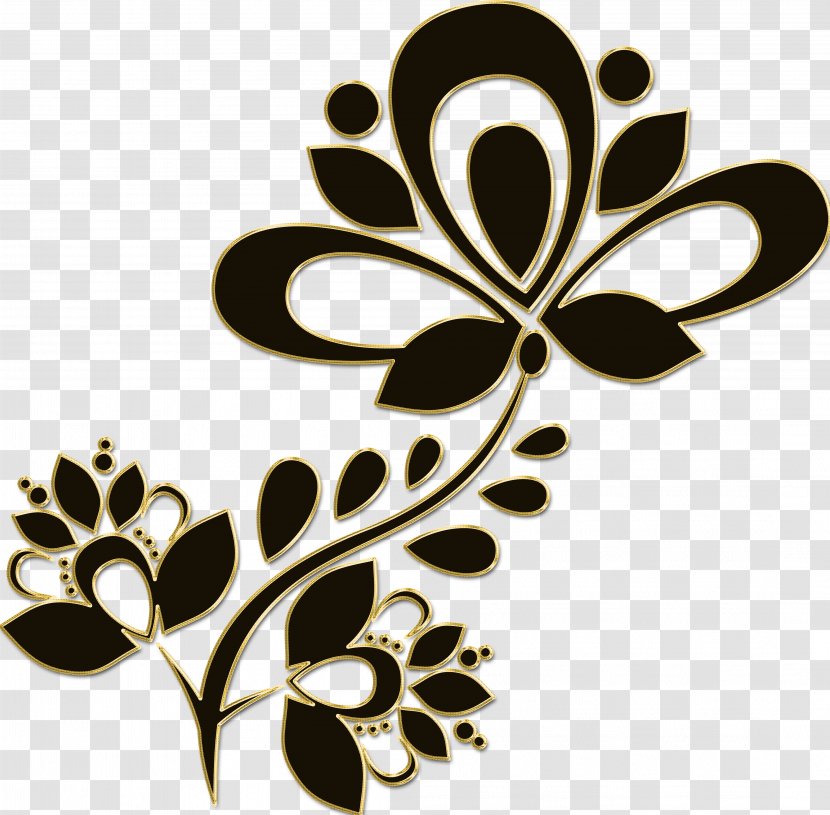 Black And White Monochrome Photography Painting Clip Art - Petal - Golden Flower Transparent PNG