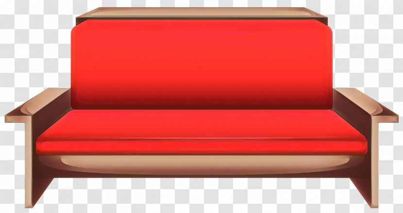 Furniture Red Table Couch Wood - Chair - Leather Transparent PNG