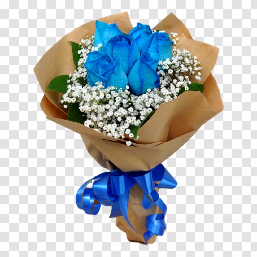 Blue Rose Flower Bouquet Cut Flowers - Flowering Plant Transparent PNG