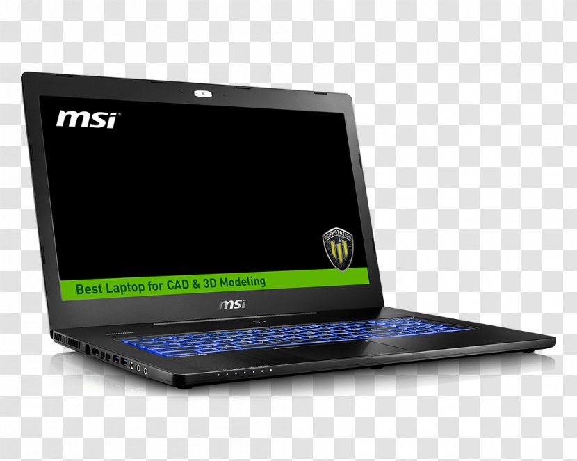 Laptop MSI WT72 6QN-218US 17.3 Inch Intel Core I7-6920HQ 2.9GHz/ 32GB DDR4/ 1 Computer - Graphics Processing Unit Transparent PNG