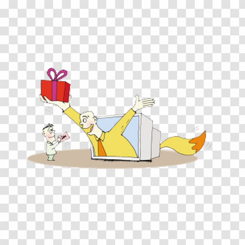 Television Drawing Clip Art - Area - Cartoon TV Shopping Transparent PNG