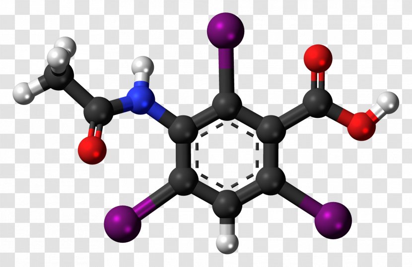 Benzoic Acid Carboxylic Isophthalic Ball-and-stick Model - Watercolor - Molecule Transparent PNG