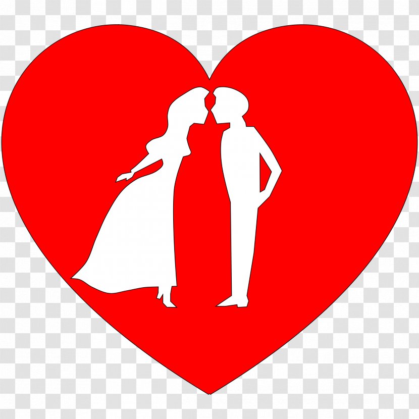 Heart Kiss Clip Art - Cartoon - Love Couple Transparent PNG