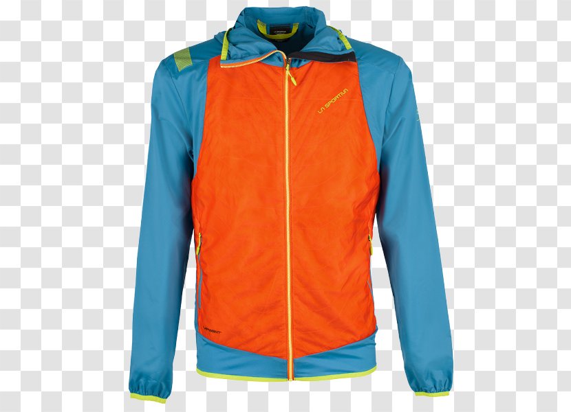 La Sportiva Mens Task Hybrid Jacket T-shirt - Orange - Lava Lake Transparent PNG