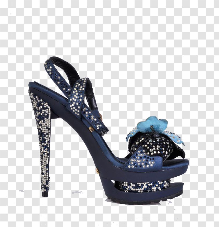 High-heeled Footwear Sandal Icon - Blue - Qian Ma Can Lorenz Fish Head High Heels Sandals Transparent PNG