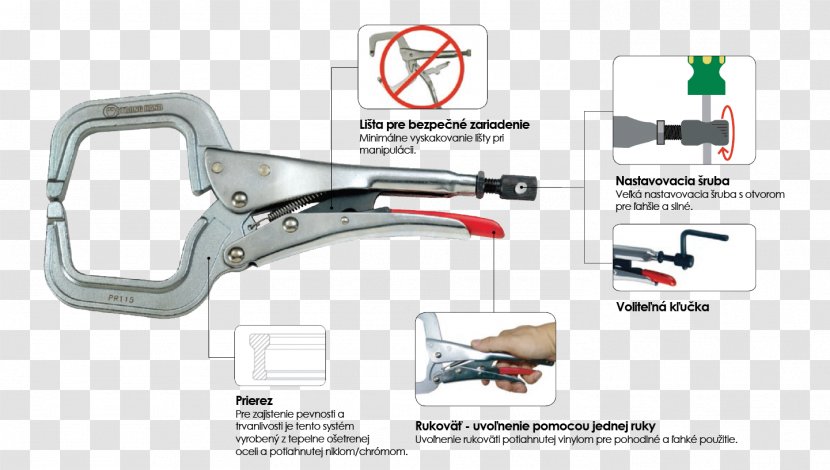 Hand Tool C-clamp Welding - Hardware Accessory - Pliers Transparent PNG