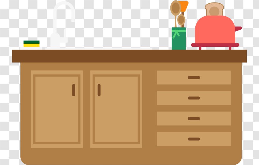 Sink Cartoon - Wood Stain - Vector Transparent PNG