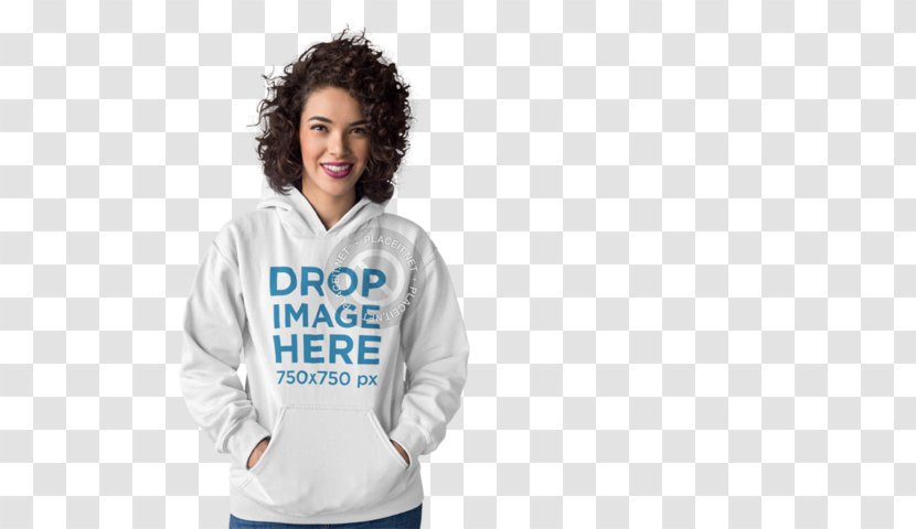 Hoodie T-shirt Clothing Sweater - Jacket - Curly Woman Transparent PNG