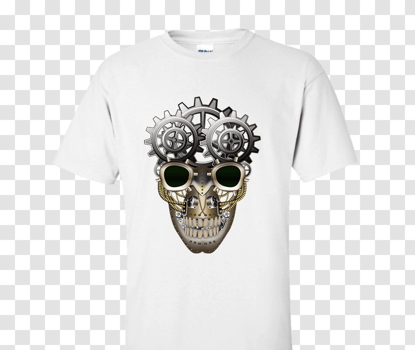 T-shirt Fashion Skull The Best Of Steampunk - Gear Stick Transparent PNG