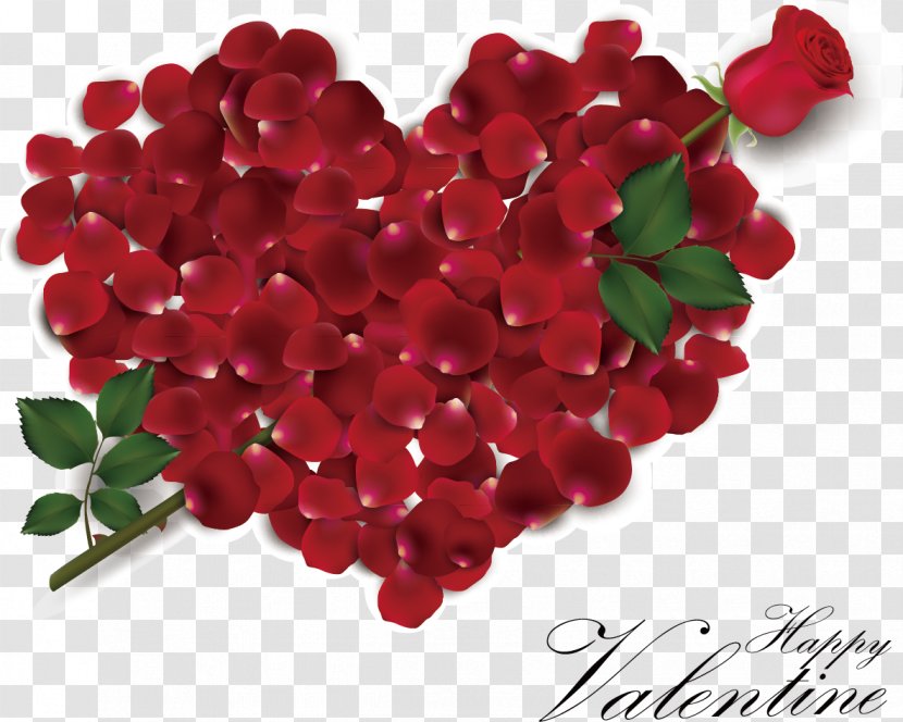 Wedding Invitation Valentines Day Heart Rose - Creative Transparent PNG