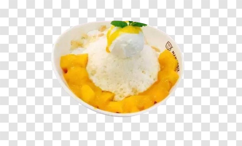 Ice Cream Mango Sticky Rice Sorbet - Dessert - A Bowl Of Yogurt Transparent PNG
