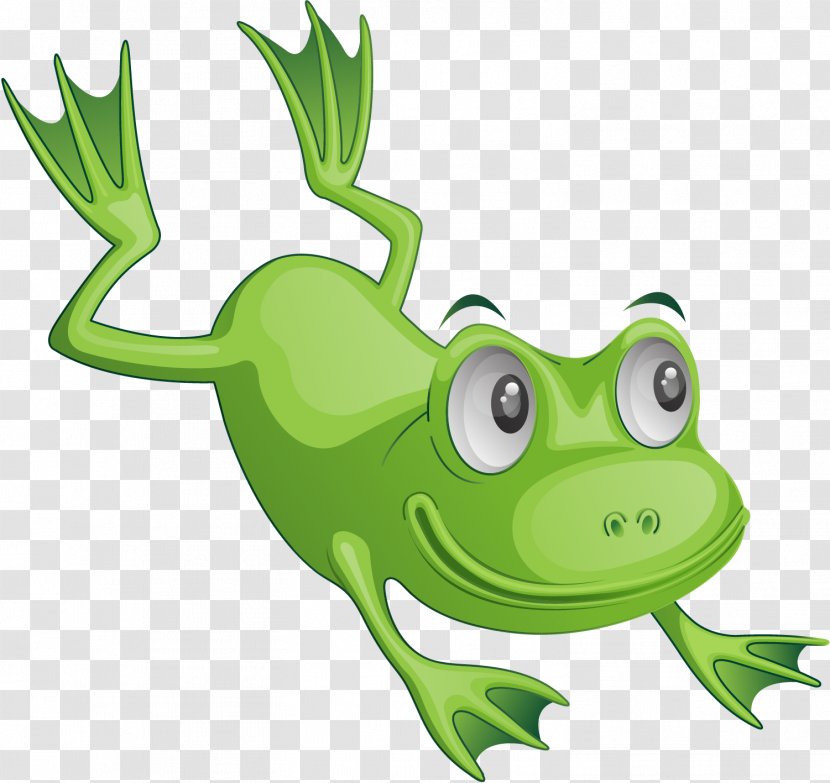 Frog Cartoon Clip Art - Jumping Contest - Green Frogs Transparent PNG