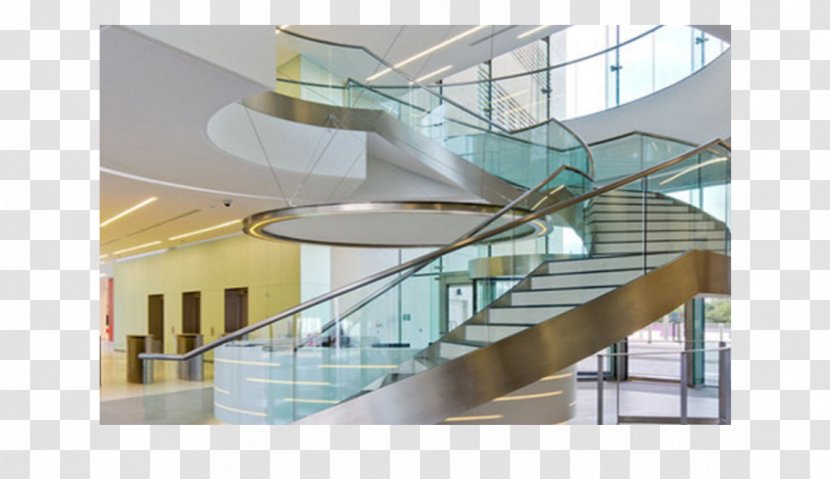 Stairs Glass Deck Railing Architectural Engineering Baluster - Stainless Steel Transparent PNG