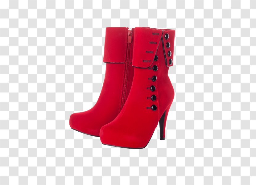 Boot High-heeled Shoe Botina Suede - High Heeled Footwear - Red Mud Hole Transparent PNG