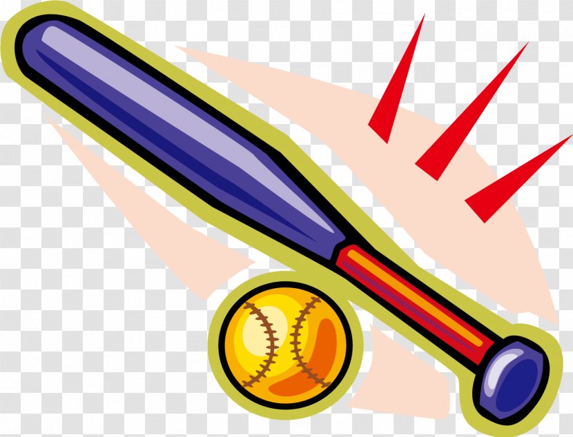 Baseball Bat Batting Softball Clip Art - Cricket - Vector Cartoon Transparent PNG