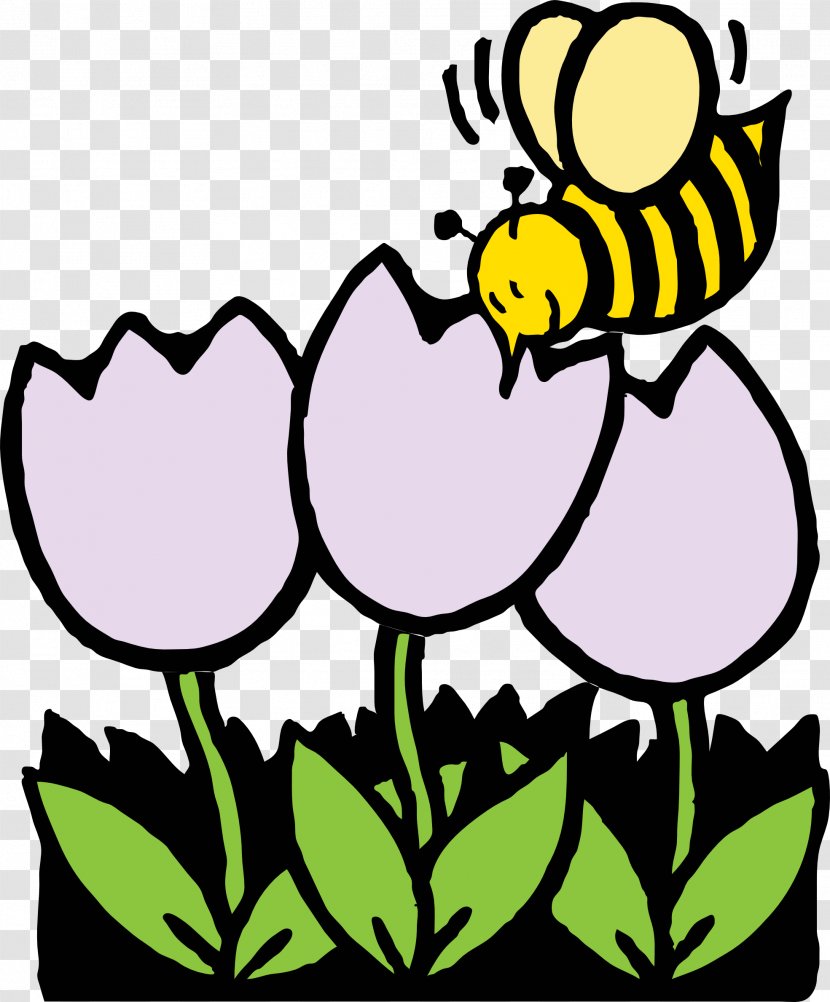 Bee Coloring Book Flower Nectar Clip Art - Tree - April Flowers Cliparts Transparent PNG