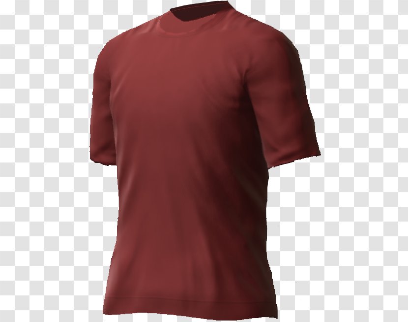 T-shirt Shoulder Maroon - T-Shirt Transparent PNG