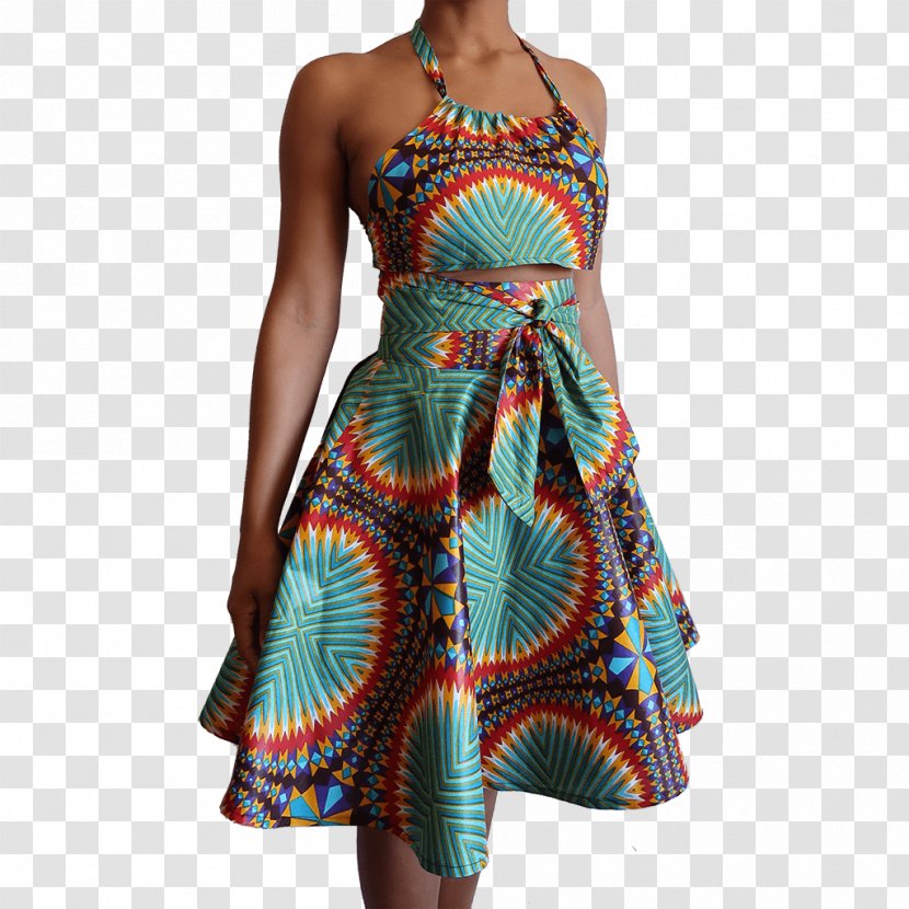 Shoulder Turquoise Dress - Clothing - Wrap Skirt Transparent PNG