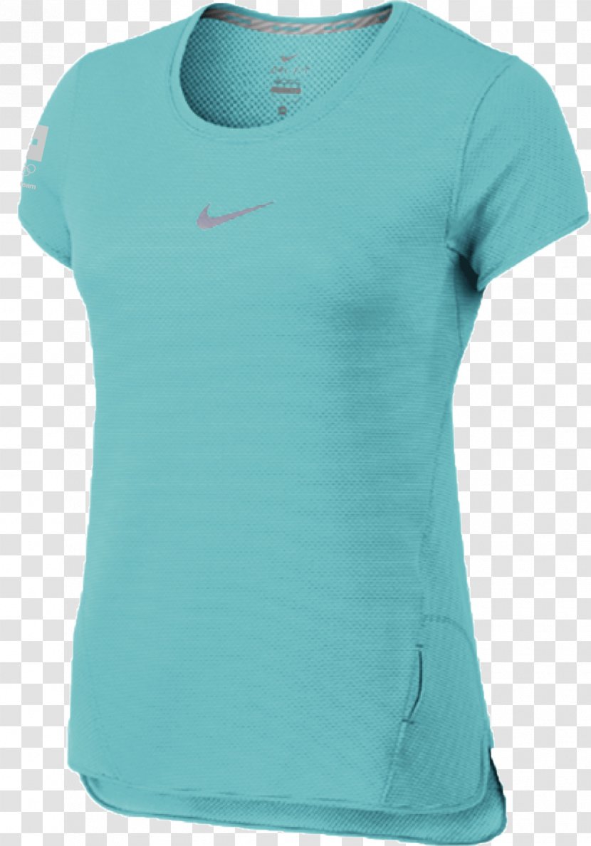 T-shirt Sleeve Neck Turquoise - T Shirt Transparent PNG