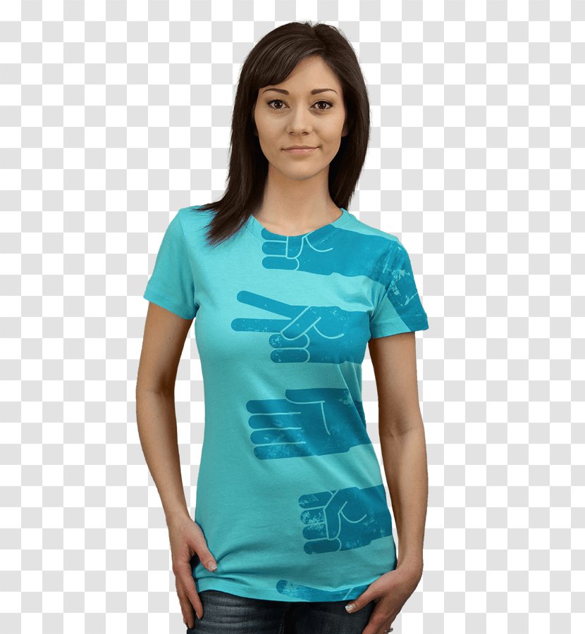 T-shirt Sleeve Blue Design By Humans Blouse - Tree - T Shirt Printing Transparent PNG