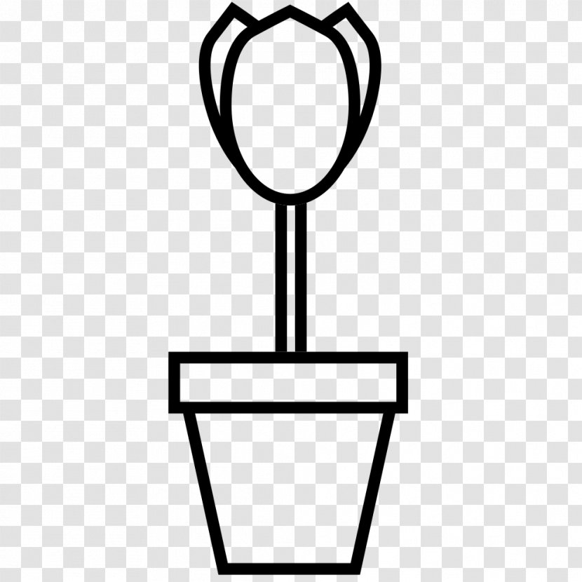 Drawing Flowerpot Coloring Book Clip Art - Black And White - Flower Transparent PNG